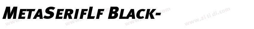 MetaSerifLf Black字体转换